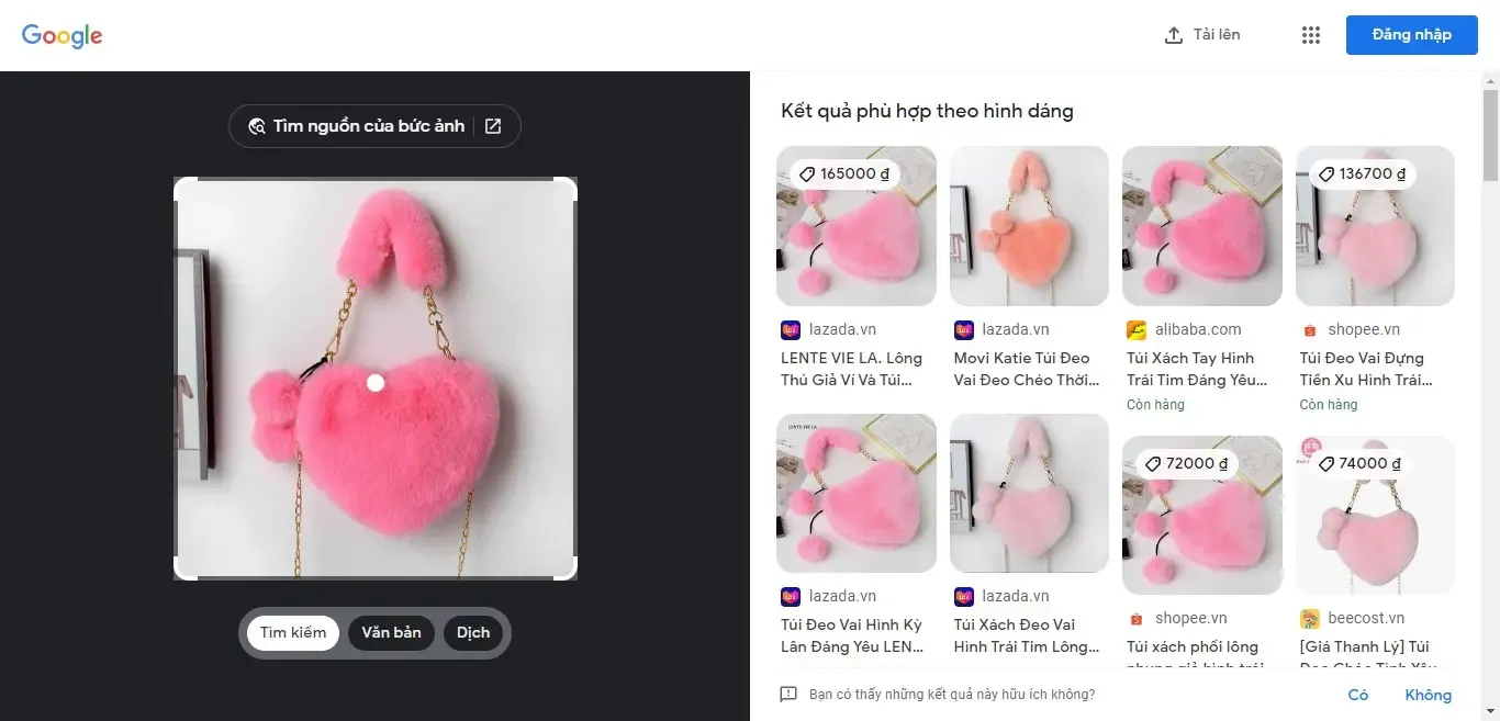 Tìm kiếm bằng hình ảnh với Google