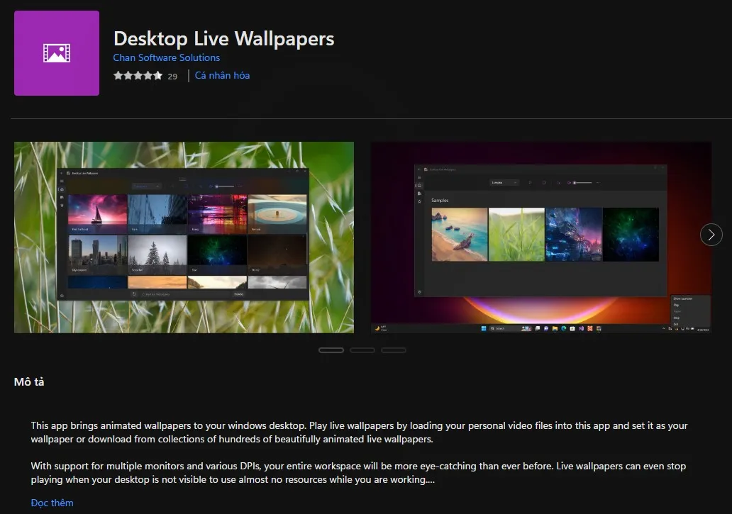 Cách thiết lập hình nền động cho máy tính bằng phần mềm Desktop Live Wallpaper.