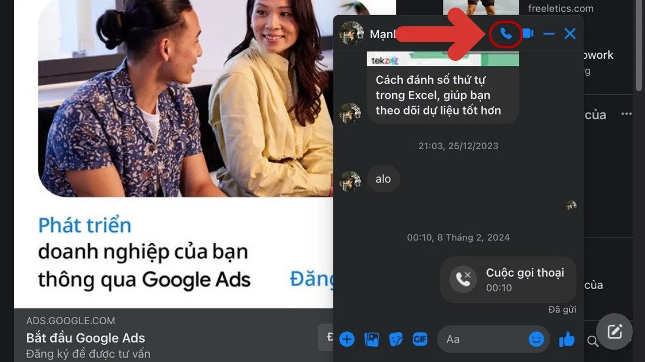 Cách gọi Messenger trên máy tính và cấp quyền truy cập micro