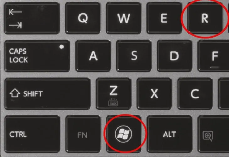 Thao tác mở hộp thoại Run để thực hiện cách kiểm tra tốc độ máy tính bằng Dxdiag