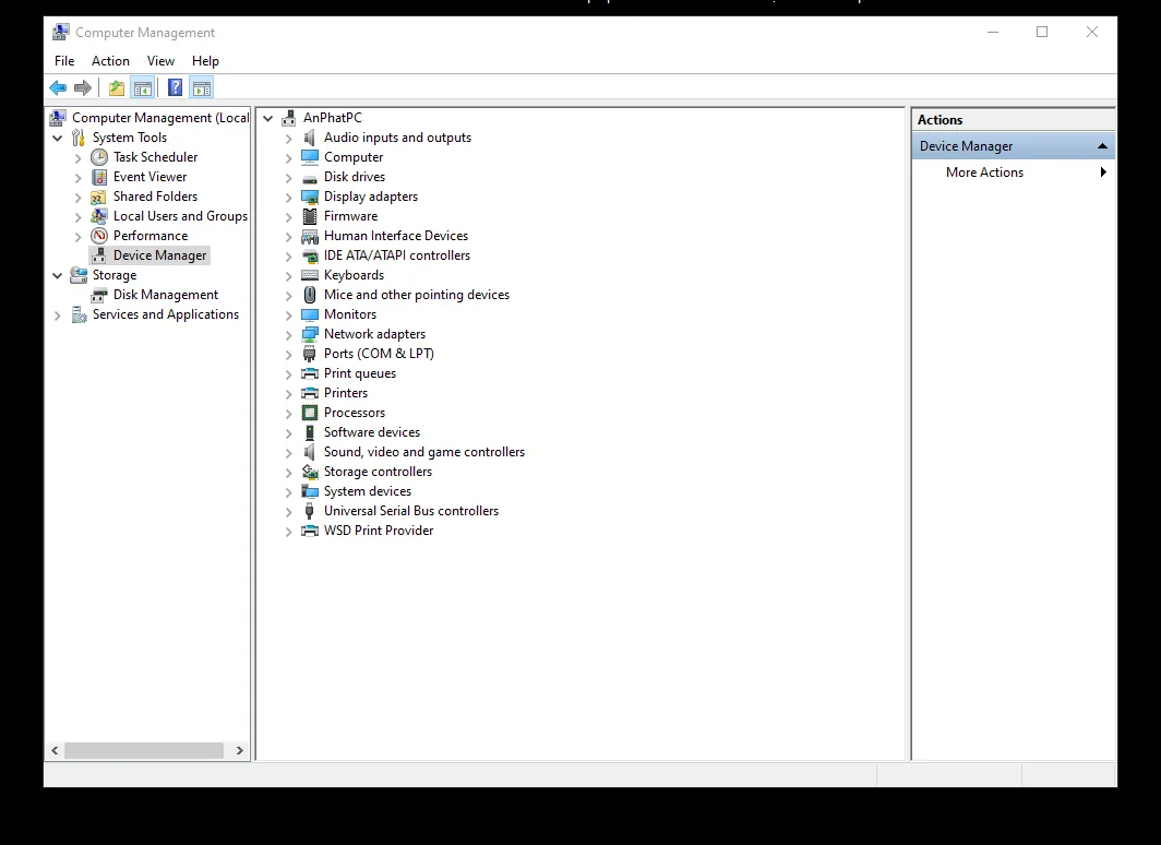 Chọn Device Manager để quản lý và cài đặt lại driver âm thanh khi loa máy tính bị lỗi
