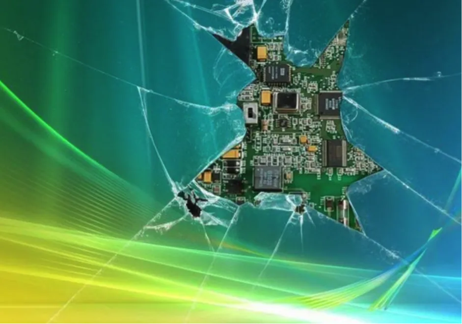 Dán băng keo trong suốt để bảo vệ khu vực bị vỡ, thực hiện cách sửa màn hình máy tính bị vỡ tạm thời