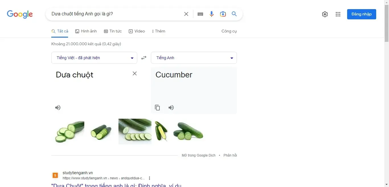 Ứng dụng chức năng phiên dịch của Google