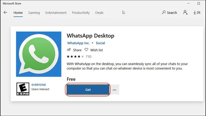 Quy trình chi tiết hướng dẫn cách tải WhatsApp về máy tính Windows qua Microsoft Store