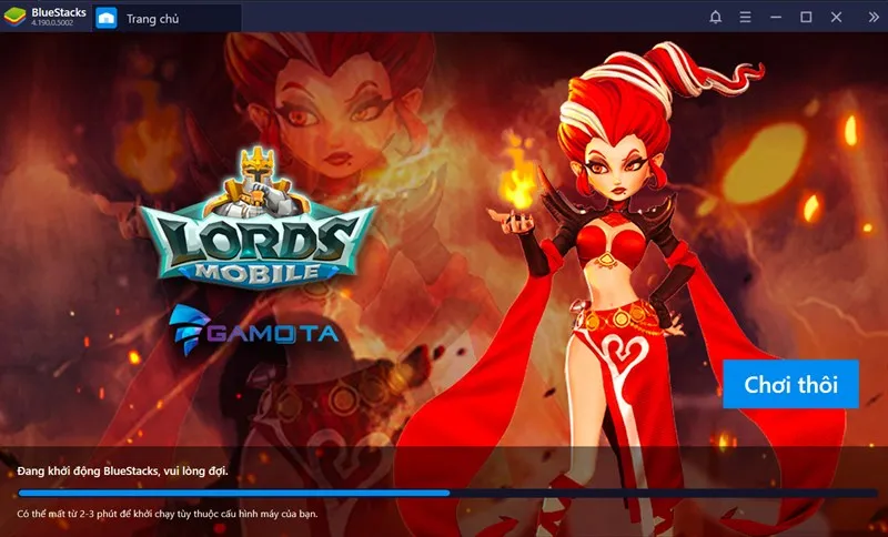 Thông báo hoàn tất quá trình cài đặt BlueStacks chuẩn bị cho việc tải Candy Crush Saga