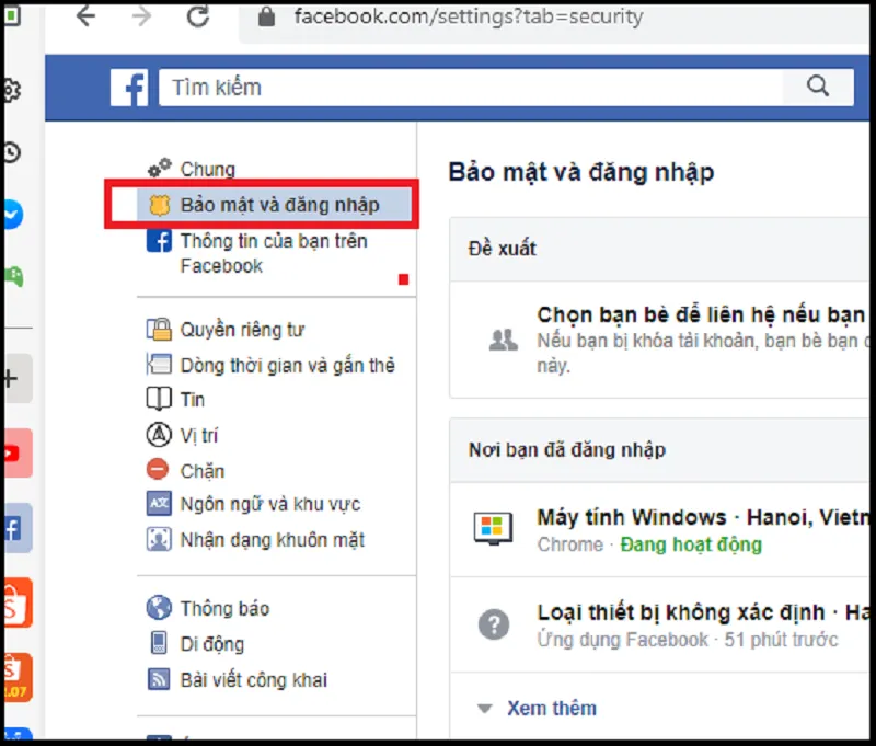 Giao diện nhập mật khẩu cũ và mật khẩu mới khi đổi mật khẩu Facebook trên máy tính