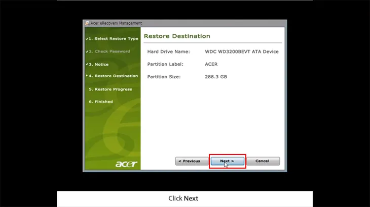 Tiếp tục quá trình khôi phục cài đặt gốc Windows trên máy tính