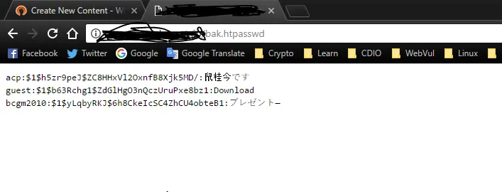 Minh họa truy vấn tìm kiếm các tệp cấu hình htpasswd