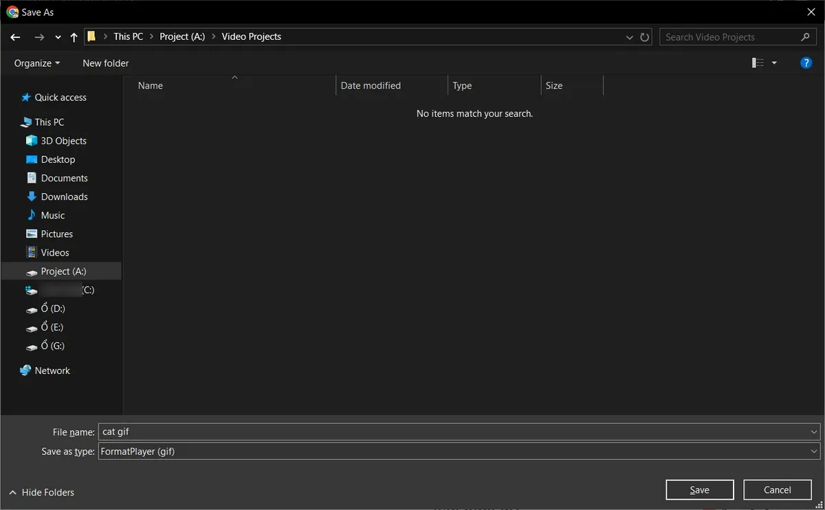 Lưu ảnh GIF về máy tính từ Pinterest với hộp thoại Save As