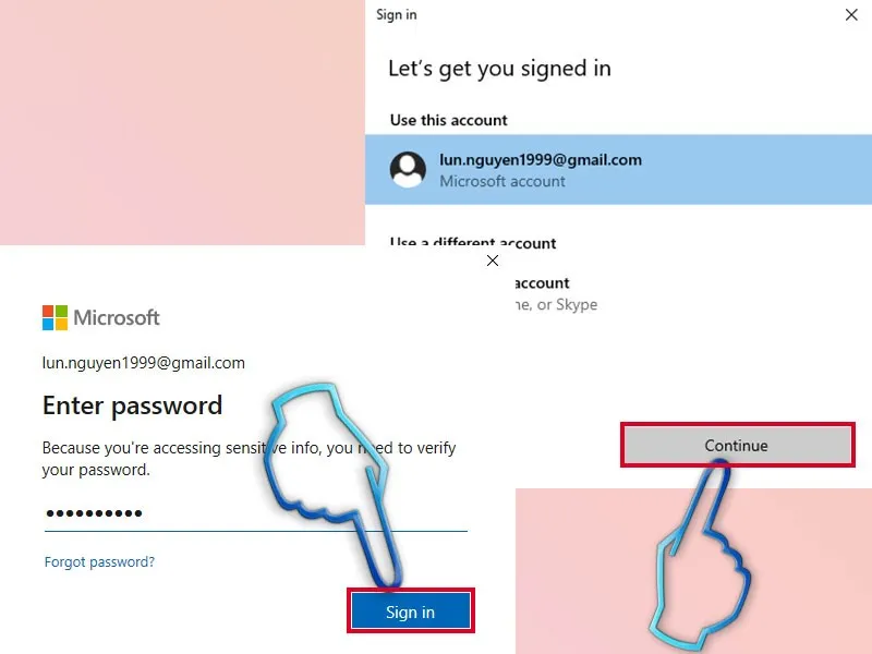 Cửa sổ yêu cầu đăng nhập tài khoản Microsoft để tiến hành tải Picsart cho PC