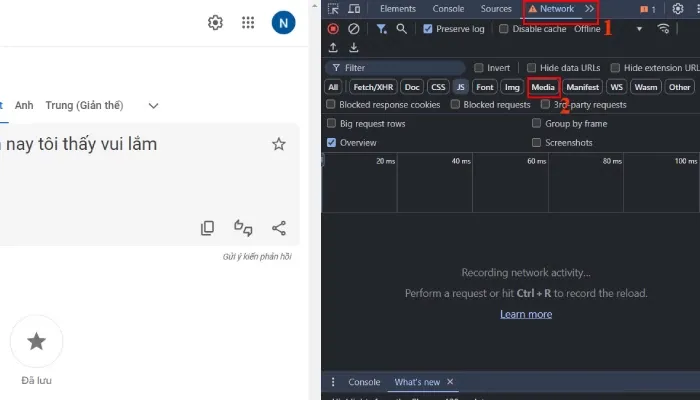 Mở Developer Tools trong Chrome bằng tổ hợp phím Ctrl + Shift + I