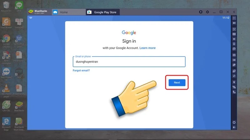 Nhập thông tin tài khoản Google để đồng bộ dữ liệu game Candy Crush Saga