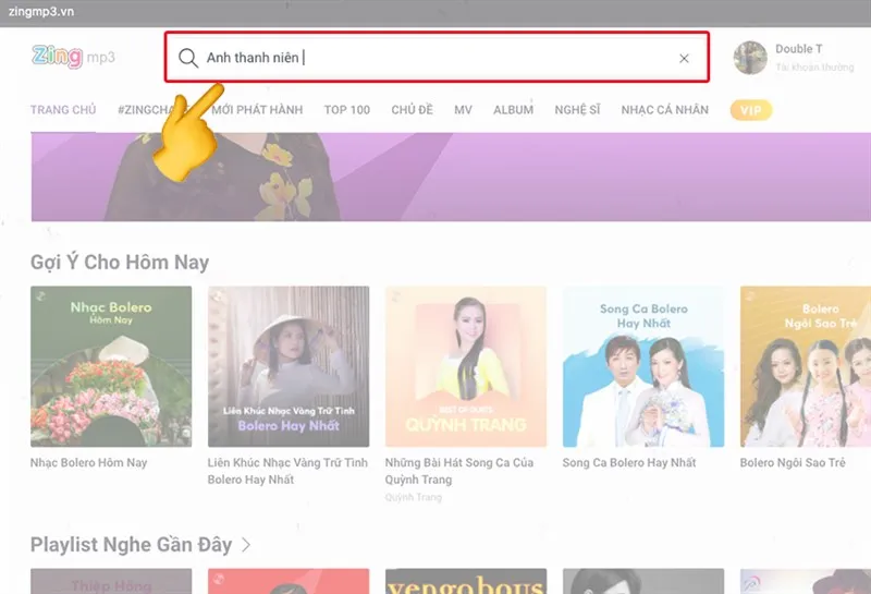 Nhập tên bài hát muốn tải