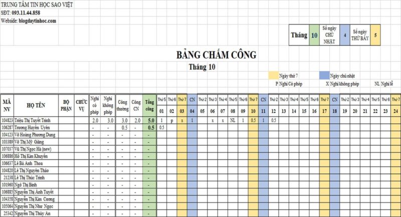 Cách Làm Bảng Chấm Công Trên Máy Tính Chuyên Nghiệp Bằng Word, Excel Và Phần Mềm Quản Lý Nhân Sự