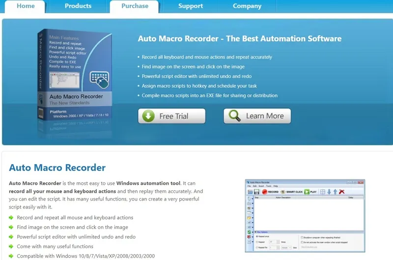 Các nút Record, Smart Click và Play trên thanh công cụ hỗ trợ cách thao tác trên máy tính tự động