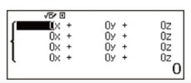 Khởi động chức năng giải hệ phương trình 4 ẩn bằng OPTN trên máy tính khoa học