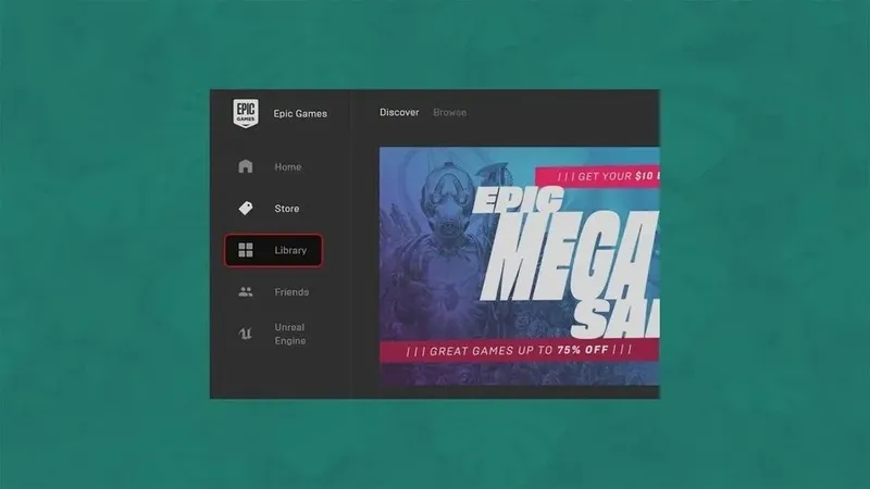 Thư viện (Library) trong Epic Games Launcher, nơi chứa các game đã mua để bắt đầu tải GTA V