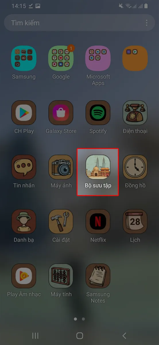 Mở bộ sưu tập