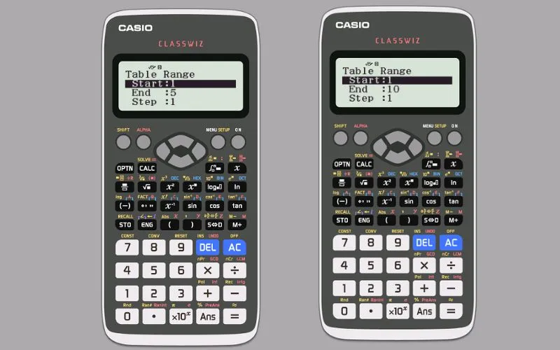 cách bấm máy tính bảng giá trị trên máy tính Casio fx-580