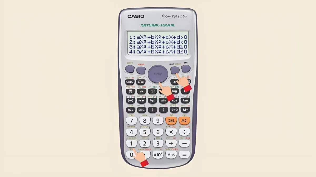 Cách bấm giải bất phương trình trên máy tính Casio 570VN