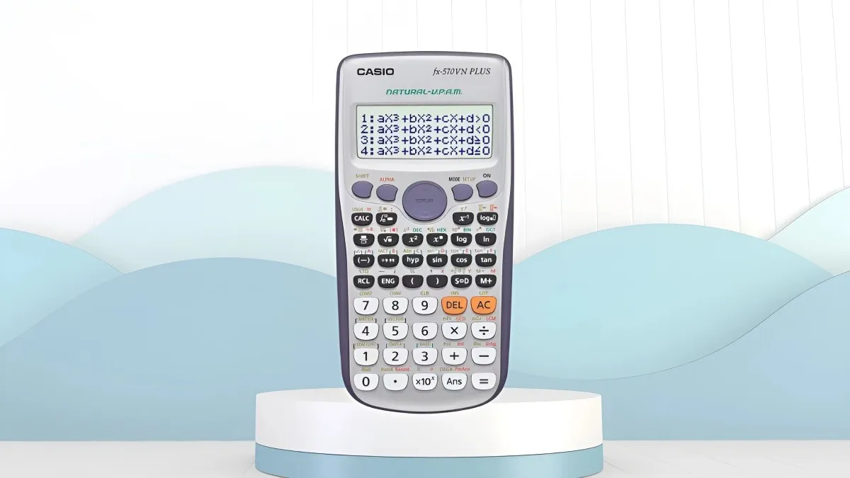 Các lựa chọn bậc của bất phương trình (bậc 2 hoặc bậc 3) sau khi kích hoạt chế độ INEQ trên Casio 570VN