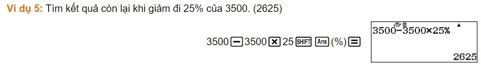 Cách tính giá trị theo phần trăm tăng/giảm