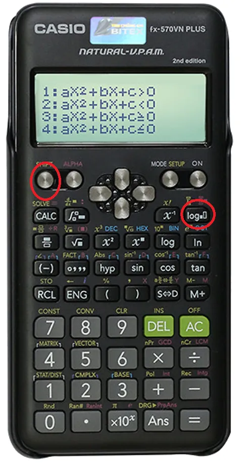 Thao tác bấm logarit cơ số bất kỳ trên máy tính Casio FX 570VN PLUS
