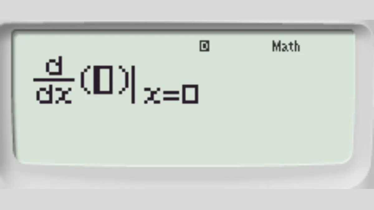 Nhập biểu thức căn bậc hai vào chức năng tính đạo hàm trên máy tính Casio FX-580VN X