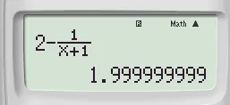 Kết quả bấm máy tính lim giới hạn khi X=10^9 là 0.5