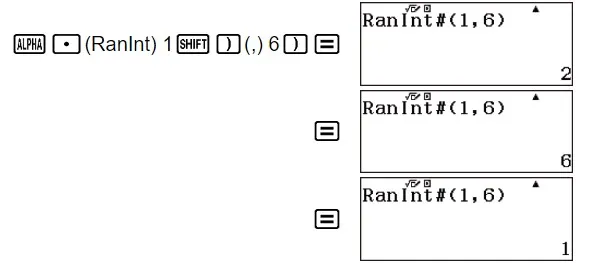 Thao tác tạo số nguyên ngẫu nhiên trong khoảng a, b với hàm RanInt# trên máy tính Casio FX 580VNX
