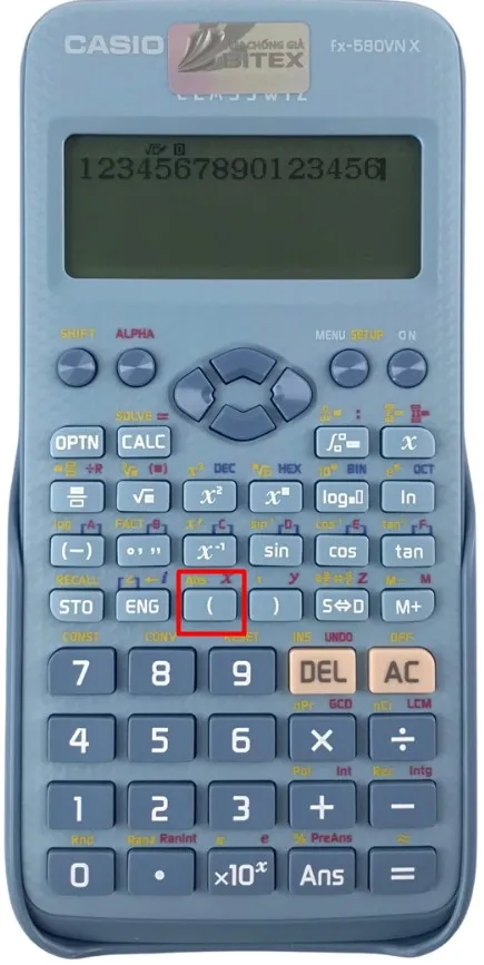 Nút bấm Abs (Shift + () dùng để tính giá trị tuyệt đối trên máy tính Casio FX 580VNX