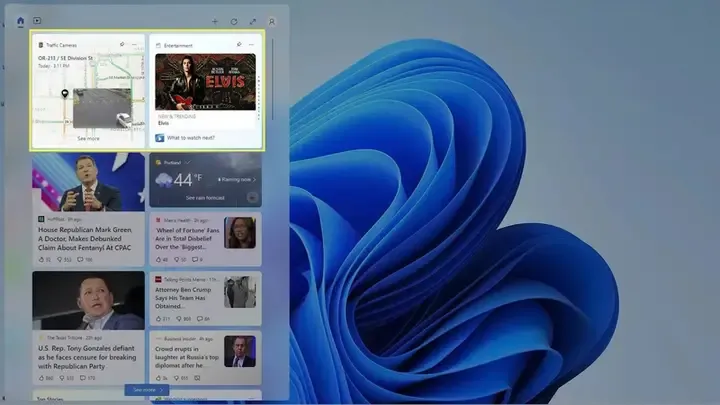 Bảng điều khiển widget đồng hồ thế giới trên màn hình desktop macOS