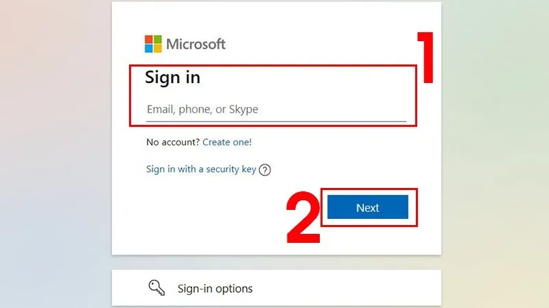 Nhập tài khoản Microsoft để liên kết với máy tính Windows 10