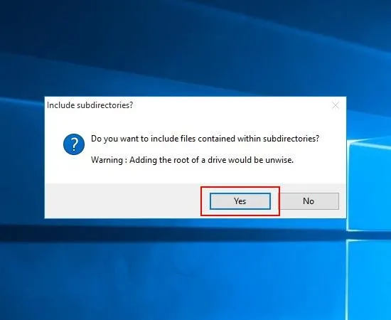 Thông báo yêu cầu xác nhận khi thêm thư mục video vào DeskScapes8