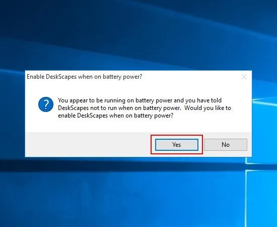 Xác nhận cuối cùng để cài đặt video làm hình nền bằng DeskScapes8