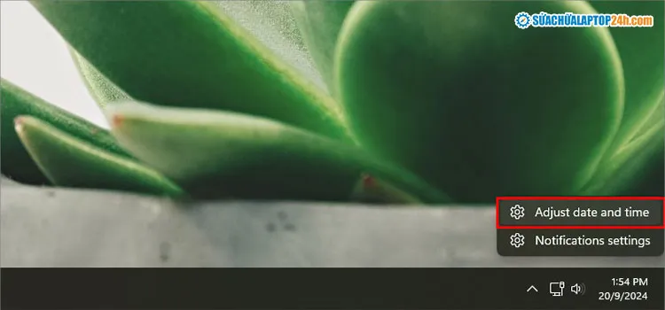 Bước 1 điều chỉnh ngày giờ để chỉnh 24 giờ trên máy tính Win 11