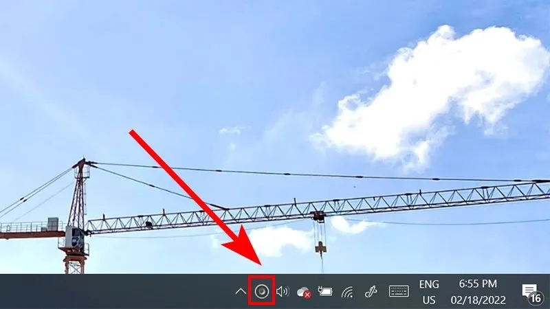 Biểu tượng phần mềm khuếch đại Letasoft Sound Booster trên thanh Taskbar.