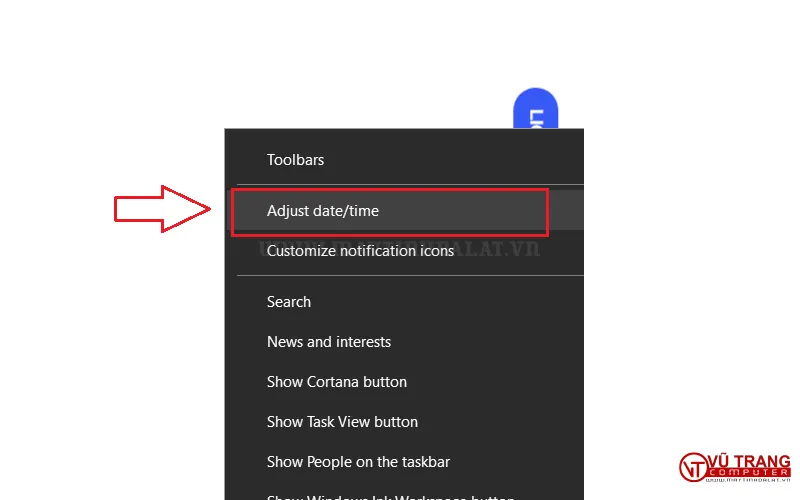 Giao diện cài đặt thời gian của Windows 10, hiển thị tùy chọn Set time automatically
