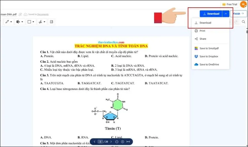 Hoàn tất chỉnh sửa PDF và tải xuống từ Smallpdf
