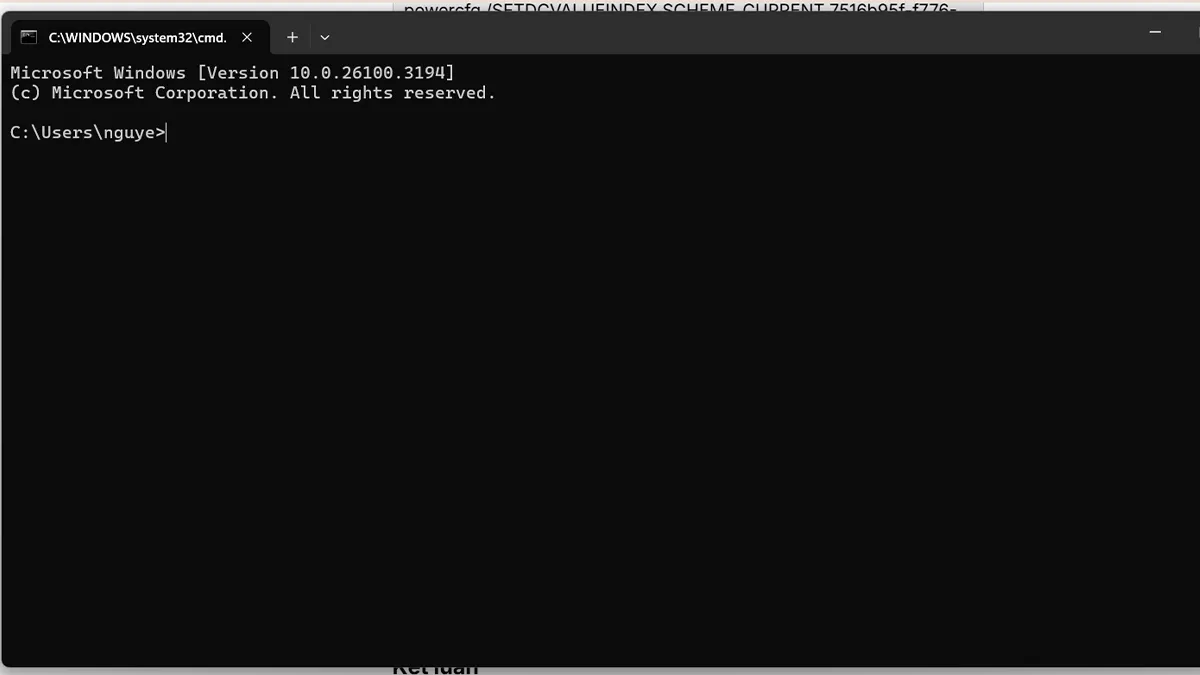 Thực hiện chỉnh thời gian tắt màn hình máy tính qua CMD với quyền Admin