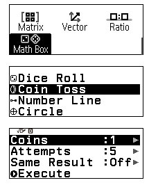 Trò chơi trên máy tính Casio 880: Mặt sấp mặt ngửa
