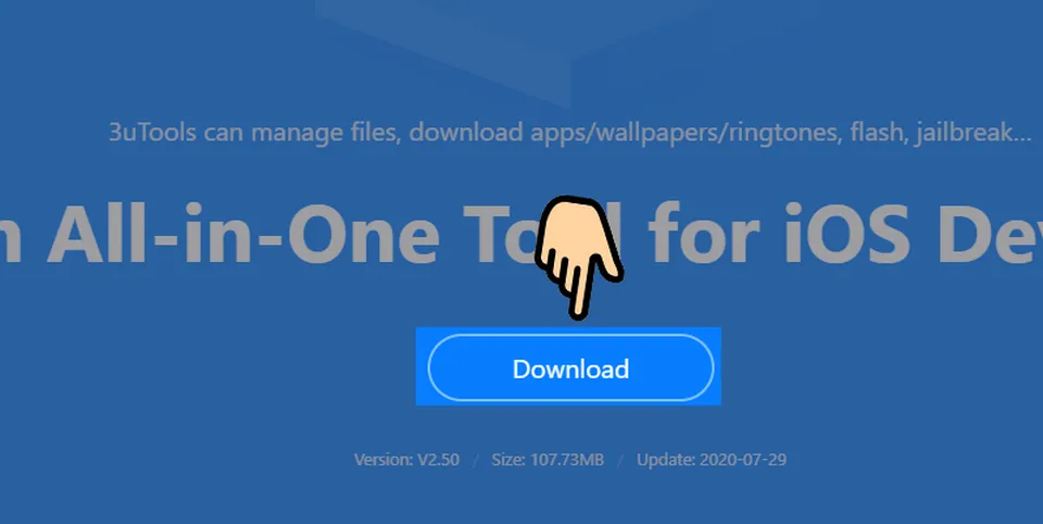 Màn hình cài đặt 3uTools trên máy tính Windows để chuẩn bị chuyển nhạc