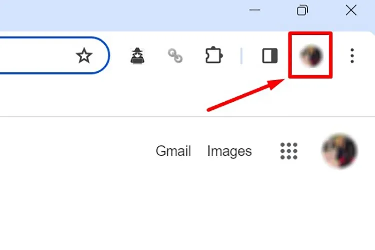 Biểu tượng ảnh đại diện và tùy chọn Add (Thêm) tài khoản trong trình duyệt Chrome