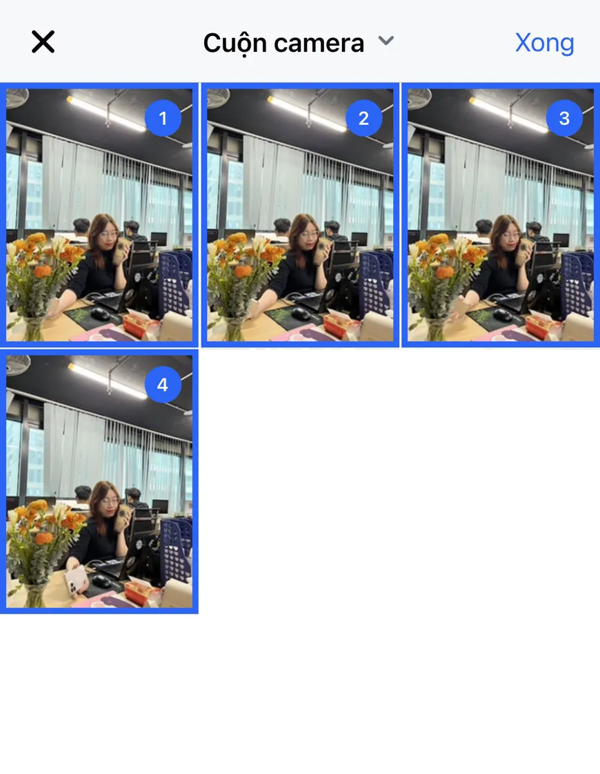 Chọn nhiều ảnh trong album trên điện thoại (Hình ảnh dùng để so sánh)