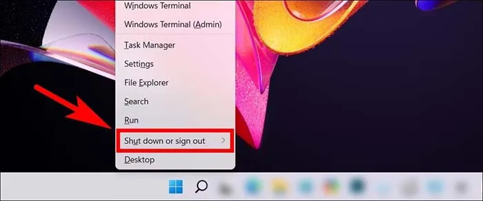 Menu Start hiển thị vị trí tên hồ sơ