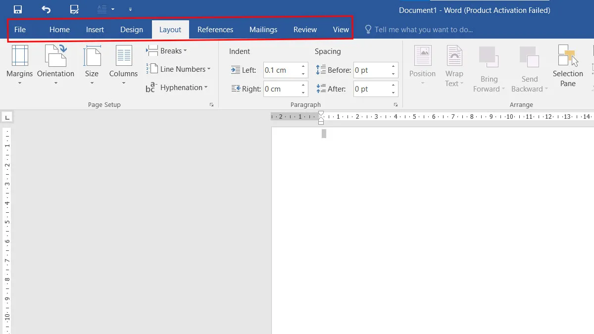 Thiết lập các định dạng văn bản ban đầu