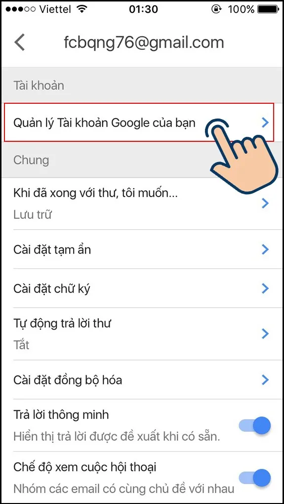  vào Quản lý tài khoản Google của bạn.