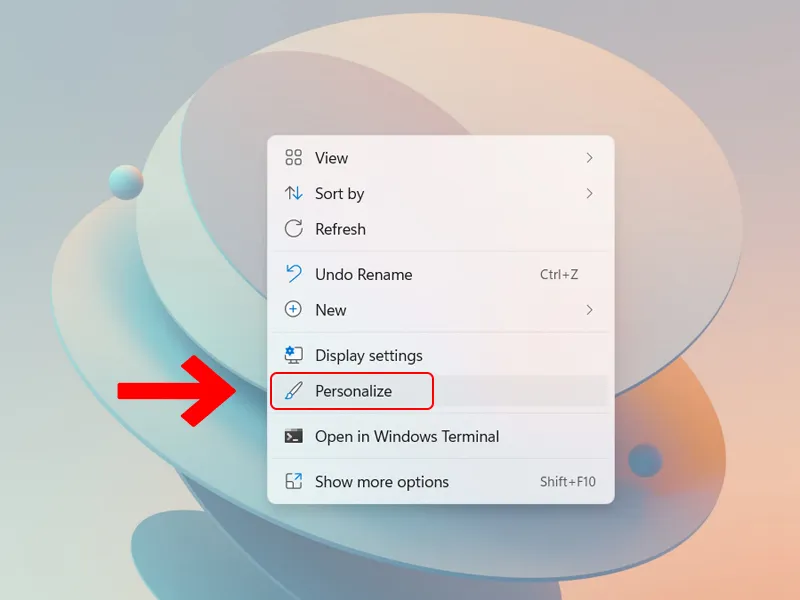 Màn hình cài đặt cá nhân hoá