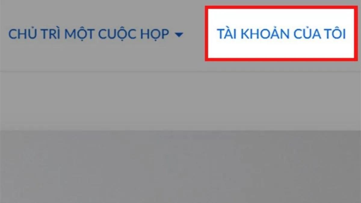 Giao diện Tài khoản của tôi trên ứng dụng Zoom Client, bước đầu tiên của cách đổi avatar trên máy tính