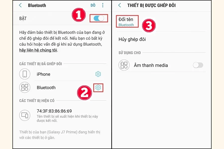 Tai nghe không dây hiện đại kết nối với laptop qua Bluetooth